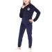 V.&GRIN Girls Tracksuit 2 Piece Outfit Velour Zip Up Hooded Sweatshirt and Athletic Sweatpants Clothes Kids Jogger Set Navy 10-12 Years