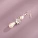 Kercisbeauty Silver Flower Leaf Pearl Headband and Earrings Set for Wedding Brides Bridesmaid Women Girls Prom Hair Accessories Set - Buy Online on GoSupps.com