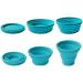Ecoart Silicone Collapsible Bowl Cup Set with Spork - Ideal for Outdoor Camping, Hiking, and Travel - Set of 3 - Buy Online on GoSupps.com