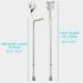 Forearm Crutches for Adults Pair Healthcare Height Adjustable Crutches with Comfy Grip Elbow Crutch Lightweight Suitable for Heights 4'7"-6'2" Independence - Buy Online on GoSupps.com