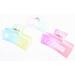 Zac's Alter Ego Set of 6 Large 8.5cm Assorted Translucent Two Tone Pastel Matte Finish Rectangular Clamps - Buy Online on GoSupps.com