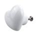 10PCS Heart-Shaped Drawer Pulls Ceramic Knobs for Cabinet Kids Room Drawer Dresser Drawer with Screw White Whie