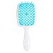 Comb Women's Scalp Massage Comb Hair Brush Women's Hollowed Out Home Salon Hair Styling Tool Comb Wide Tooth Comb (Color : Blue-white)