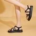 Orthopedic Bunion Corrector Sandals for Women - Summer Platform Shoes Breathable Casual Beach Travel - Black 7.5 - Buy Online on GoSupps.com