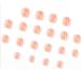 Foccna Super Short Fake Nails - Pink Press on Acrylic Full Cover Oval False Nails for Daily Wear - 24Pcs (Orange) - Buy Online on GoSupps.com
