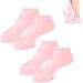 Tofern 2-Pairs Silicone Pedicure Socks for Women Foot Spa Pedicure Silicone Moisturizing Socks for Dry Cracked Foot Women Silicone Socks Softening Calluses Pink