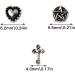 WakiHong 60 Pcs Chrome Hearts Cross Nail Charms - Silver 3D Metal Cross for Manicure Art & DIY Accessories - Buy Online on GoSupps.com