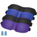 4 PCS Upgrade Sleep Eye Mask Comfortable Adjustable 3D Contour Eye Mask Sleep Mask for Women Blinder Blindfold Airplane