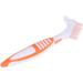 Jowxsx Premium Denture Cleaning Brush Set with Multi-Layered Bristles & Ergonomic Rubber Handle Portable Denture Double Sided Brush for False Teeth Cleaning Brush Multiple Layers of bristles Orange