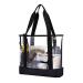 BORMELUN Clear Totes Bag Women - Large Work Transparent Shoulder Handbag Black