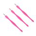 Cuticle Trimmer 3 Pcs Cuticle Remover Cuticle Pusher Nail Cuticle Remover Nail Art Tools Nail Cleaner Tool Pink