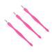 Cuticle Trimmer 3 Pcs Cuticle Remover Cuticle Pusher Nail Cuticle Remover Nail Art Tools Nail Cleaner Tool Pink
