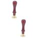 HAPINARY 2 Pcs Dispensing Plate Tool Wax Seal Tools Retro Sealing Stamp Cosmetic Accessory Copper Copper Head