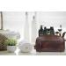 Premium Leather Toiletry Travel Pouch | Waterproof Lining | King-Size Vintage Dopp Kit by Aaron Leather Goods - Dark Brown - Buy Online on GoSupps.com
