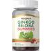 Piping Rock Ginkgo Biloba Supplements | 90 Gummies | Peach Raspberry Flavor | Vegan Non-GMO Gluten Free