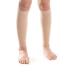 Tektrum A PAIR OF CALF SHIN GRADUATED COMPRESSION MEDICAL SLEEVE 20-30MMHG FOR MEN AND WOMEN - BEIGE LARGE Large Beige