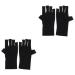 Healeved 2 Pairs Nail Gloves Hand Gloves for Protection Nail Uv Lamp Sun Gloves for Women Uv Protection Driving Gloves Uv Gloves Nail Building Gel Protective Short Dryer Miss Polyester