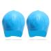 Beaupretty Highlighting Silicone Cap with Hook  2 Sets Reusable Silicone Hair Coloring Caps Hair Dyeing Caps with Crochet Hooks