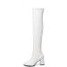 Overknee Boots for Women - Sexy Stretch High Block Heel Sock Boots - Elegant & Comfortable Winter Footwear - Size 35 EU - Buy Online on GoSupps.com
