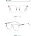 Shop Pin Temple Square TR90 Blue Light Blocking Glasses for Men & Women | Anti-UV Computer & Reading Glasses - 51mm Clear Lens - Buy Online on GoSupps.com