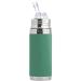Pura Kiki 9oz/260 ml Stainless Steel Insulated Bottle w/Silicone Straw & Sleeve  100% Plastic-Free  MadeSafe Certified  100% Medical-Grade Silicone Straw for Kids  Toddlers  Babies & Infant   Mint