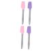 Minkissy 4 pieces of spatula made of silicone wax grow with silicone wax spatula silicone spatula non-stick wax scraps wax stick made of silicone mini hard wax tool stir bar