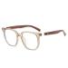 Fuqinqingoz oversized personality reading glasses tiredness alleviate computer reader blue lights blocking flat light level glasses (color: gray size: +300) +300 gray