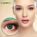 High Intensive Green Contact Lenses - Monthly Green Lens for Large Eyes Effect -4.00 Strength 1 Pair (2pcs) - Free Container - Ideal for Dark Eyes - Buy Online on GoSupps.com