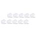 10Pcs Bo tes de Correcteurs Transparentes Six Compartiments Forme Fleur de Prunier 5 5X5 5X1Cm R sistantes L'Usure pour Rouge Ongles DIY