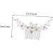 Ipetboom Rhinestone Bridal Comb Hair Comb Bridal Headpiece Crystal Headpiece Crystal Headdress Hair Pearls Bridal Pearl Headwear Honey Brows Hair Accessories Rhinestones Bride Abs - Buy Online on GoSupps.com