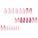 French Tip Press on Nails - Long style Press On Nails with Nail Tips Purple glittering pink false nails press on nails Acrylic False Nails Cute Artificial Nails - Buy Online on GoSupps.com