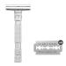 Rockwell Razors Rockwell Model T Brushed Chrome Single Standard Razor