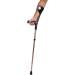 Folding Crutches Aluminum Alloy Forearm Crutches Elbow Crutches Foldable Ultra-light Aluminum Alloy Auxiliary Height Adjustable Suitable for The Elderly Brown