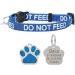 Cat Collar DO NOT Feed in Red Pink Or Blue Safety Release & Optional Engraved ID Tag (Blue Paw Shaped Glitter Tag) - Buy Online on GoSupps.com