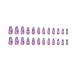 TQUXNGA 24x/Box Almond False Nail Full Cover Stick on Nail Almond Nail Tips Purple False Nail Press On Nail Artificial Nail