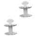 Ciieeo 2 Pcs Soap Dish Soap Holder Shell Soap -mounted White Shelf