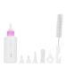Breeding bottle Pet milk bottle durable water milk bottle 60ml pet baby bottle milk feeder pet breed set with nipple brush set for puppies kitten (pink)