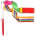 huianer Dance Ribbons Gymnastics Ribbon Streamers Ribbon Dancer Wand Rhythmic Ribbon for Children Art Dances, Baton Twirling Rainbow 2pcs
