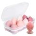 8 Pack Makeup Sponge Set Makeup Puff Beauty Makeup Egg Soft Polyester Makeup Blender Sponges with Sponge Holder (Pink)