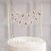 SCHOLMART Just Married Cake Topper Rustic Wedding Cake Topper Cheese Cake Topper Wedding Just Married Bunting Cake Topper Handmade Pennant Flags with Wood Pole Cake Topper preassembled - Buy Online on GoSupps.com