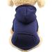 Idepet Dog Hoodie Cotton Dog Coat Warm Jacket for Small Medium Dogs Puppies Teddy Chihuahua L Blue
