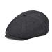 VOBOOM Men Wool Blend Newsboy Cap 8 Panel Hat Tweed Cap Herringbone Cabbie Flat Cap Grey