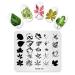 Alexnailart Nail Art Stamping Plate Template Image Plate Nail Art Tools Natural Leaves DIY Stencil Tools (NA006)