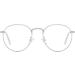 Migoo Classic Round Blue Light Filter Glasses - Unisex Retro Metal Frame Nerd Glasses in Silver - Buy Online on GoSupps.com