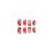 Daisy Short Square Press on Nails - 24 pcs Glossy French Tip Fake Nails - Buy Online on GoSupps.com