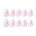 RikView 24PC French Tip Press On Short Fake Nails Set | Glossy Square Stick On Pink Nails - Buy Online on GoSupps.com
