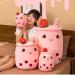 Domeilleur BoBa Plushie Bubble Tea Doll 35cm Milk Tea Cup Soft Pillow Stuffed Toy, Brown with Round Eyes - Gift for Girlfriend, Adult Skin-friendly Hugging Cushion - Buy Online on GoSupps.com