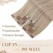Vivien Real Hair Extensions Clip In - Ash Blonde #18/613 7PCS 18 Inch 1220g - Premium PU Clip In Bleaching Blonde Hair - Buy Online on GoSupps.com