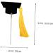 TOPPERFUN 12pcs Graduation Season Card Graduation Hat Graduation Caps Cupcake Topper Graduation Cocktail Picks Graduation Appetizer Picks Phd Toothpick Student Doctor's Hat Non-woven Fabric Yellow 10X3.8X3.8CM - Buy Online on GoSupps.com