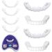 Brigtviee 2 Pairs of Dentures Temporary Smile False Teeth Adjustable Snapin Veneers Covering Imperfect Teeth to Regain Smile Confidence